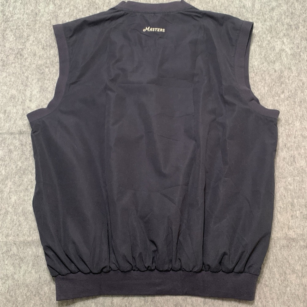Masters Collection Augusta Men's Pullover Vest Windbreaker V Neck Navy Size L - Picture 2 of 9